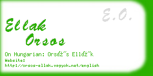 ellak orsos business card
